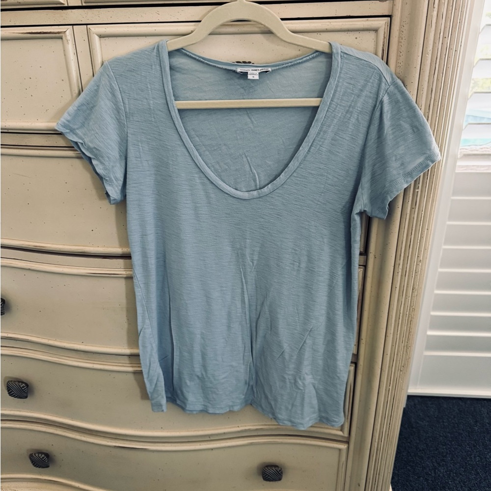 James Perse Sky Blue Short Sleeve Tee